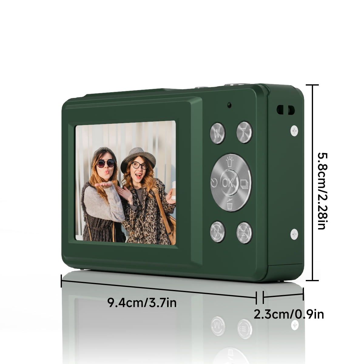 KEEPBERRY fhd Point and Shoot Digital Camera for Kids with , smile Capture, 20 Filters, Built-in Flash & Type-C Cable(Green)