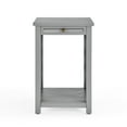 thumbnail image 4 of Alaterre Furniture Coventry Wood End Table with Tray Shelf and Bottom Shelf, Gray, 4 of 6