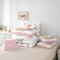thumbnail image 6 of jejeloiu Cute Elf Princess 7pcs Bedding Comforter Set,Pink Girl Queen Bedding Sets,Chic Wreath Queen Sheet Sets For Kids,Luxury Bedroom Decor Reversible, 6 of 8