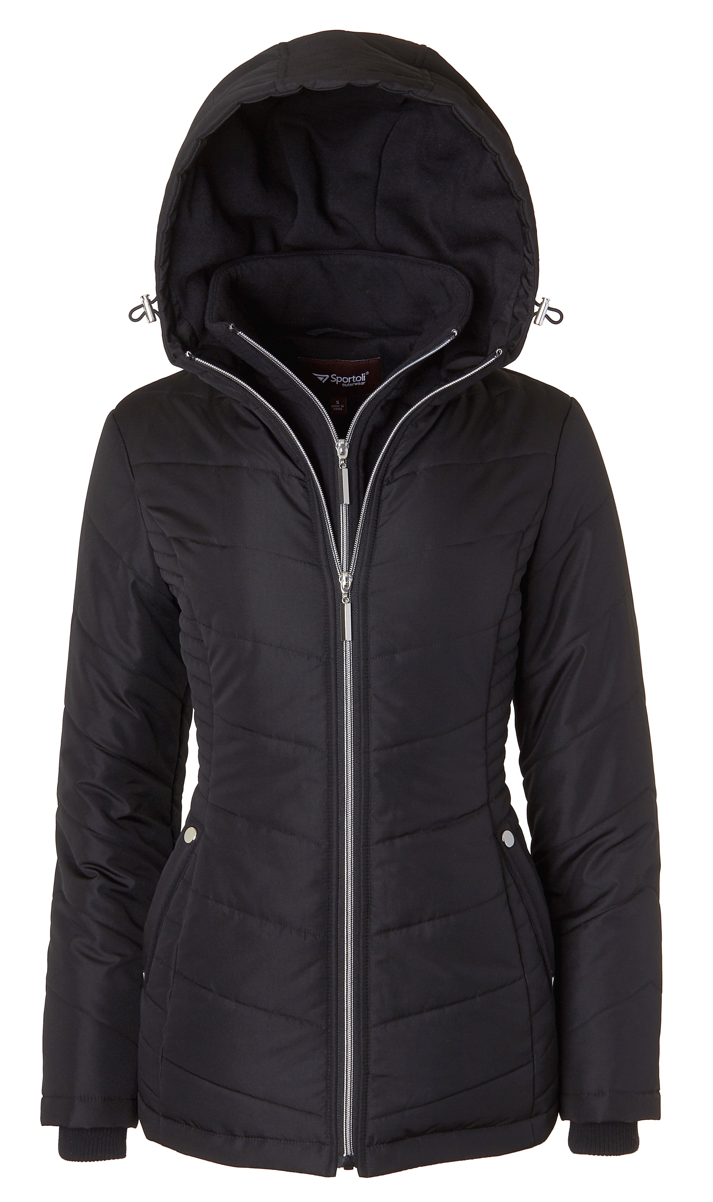 Sportoli Sportoli Women's Down Women's Down Alternative Quilted Midlength Vestee Puffer Jacket