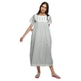 thumbnail image 4 of Moomaya Printed Nightdress For Ladies Cotton Ruffled Border Nursing Night Gown, 4 of 5