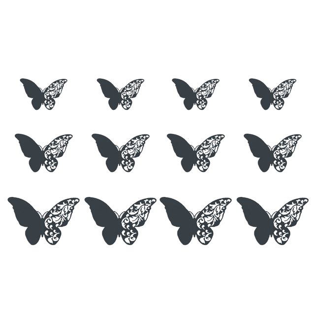 Dsscvnef 3D Three Dimensionals Hollow Pearl Paper Simulation Butterfly Wall Sticker