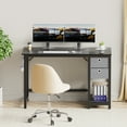 thumbnail image 7 of GIANNA Modern Computer Desk with 2-Tier Storage Drawers, Sturdy Metal Frame, 40" for Home or Office, Black, 7 of 7