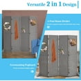 thumbnail image 6 of Bonnlo 4 Panel Pegboard Freestanding, 5 FT Portable Display for Craft Show Jewelry, Wooden Folding Room Divider, 6 of 7