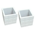 thumbnail image 1 of 2PCS Roman Block Square Imitation Flower Box Arrangement Flowerpot Stylish Flower Plants Box Holder Garden Ornament, 1 of 6