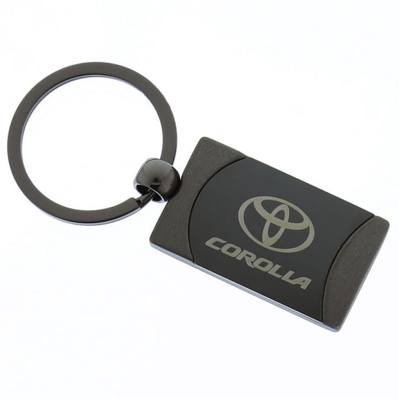 Toyota Corolla Two-Tone Rectangular Key Fob (Gunmetal)