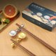 thumbnail image 2 of Chopsticks Holder Alloy Retro Dragon Chopsticks Rack,Gold 4PCS, 2 of 5
