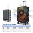 thumbnail image 6 of Daiia Banana Leaf Meditating Gorilla Luggage Cover, Thickened Washable Travel Luggage Covers, Elastic Unique Baggage Covers for 18-20 inch Luggage-X-Large, 6 of 9