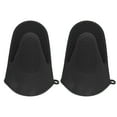 thumbnail image 1 of 2 manoplas para horno, de silicona, engrosadas, antiescaldaduras, para cocina, color negro, 1 of 15