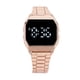 thumbnail image 3 of Reloj LED para Estudiante Tetragonum Reloj Deportivo Digital con Cierre Plegable Temporización de Alarma Función de luz Nocturna para Uso Diario Oro Rosa, 3 of 14