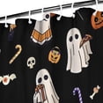 thumbnail image 3 of Costumed Ghost Halloween Pattern Shower Curtain 36"x72" ,Bathroom Decorative Shower Curtains Set with 12 Hooks,Modern Waterproof Washable Shower Curtain, 3 of 6