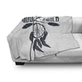 thumbnail image 3 of Stay Wild Moon Child Soft Flannel Fleece Blanket, Inspirational Words with Tribal Feathers Arrows and Dreamcatcher, Cozy Plush for Indoor and Outdoor Use, 70" x 90", Dark Night Blue, by Ambesonne, 3 of 6