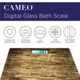 thumbnail image 3 of Bathroom Scale for Body Weight, Bathroom Body Scale with a Large LCD Backlight Display and Tempered Glass, Batteries Included, 400lbs (BRWN Wood), 3 of 4