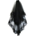 thumbnail image 2 of stanreset Voile de Mariée pour Filles, Décoration de Robe de Mariée en Dentelle Noire, 2 of 6