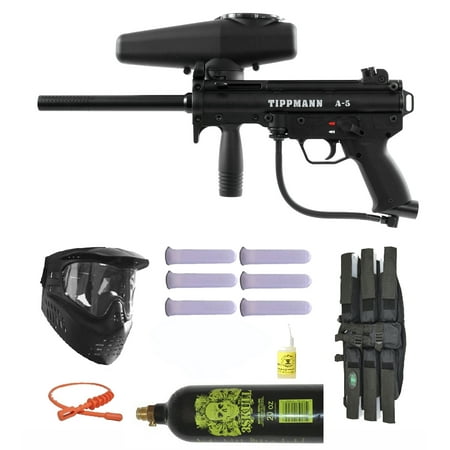 Tippmann A-5 w/ Selector Switch Paintball Marker Gun 3Skull Mega Set