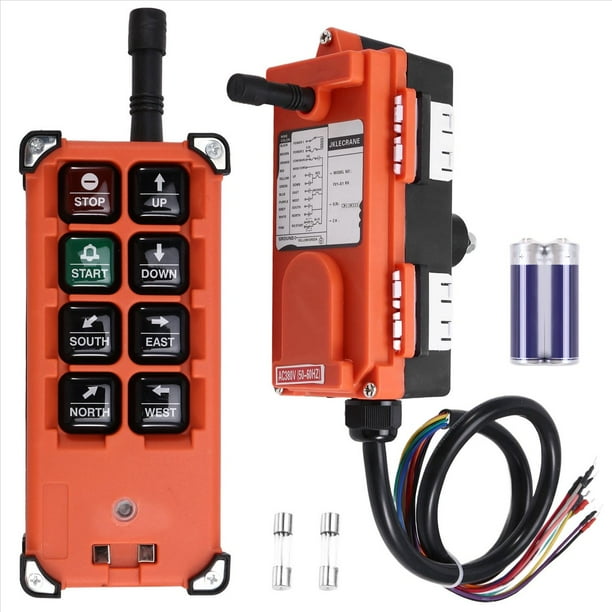 El Interruptor de Control Remoto Industrial Inalámbrico -E1B CA 380 V Es un Control Remoto y Receptor para Grúas de Control de Grúas