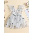 thumbnail image 3 of Suealasg Baby Girl Outfit Newborn Summer Boho Clothes Fly Sleeve Sequined Stars Print Tulle Romper Dress Infant Photography Clothing, 3 of 7