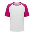 thumbnail image 6 of Cute Summer Tops for Women Short Sleeve Round Neck Raglan T-Shirt Color Block Baseball Tee Trendy Outfits 2026 Blusas Basicas, 6 of 7