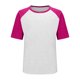 thumbnail image 5 of Camisetas de manga corta de verano para mujeres Moda de manga de raglan Color bloqueado cuello redondo Blusa casual Camisetas de manga corta de mujer Casual, 5 of 7