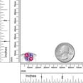 thumbnail image 3 of Gem Stone King 925 Sterling Silver Pink Created Sapphire and Blue Tanzanite Ring for Women (2.28 Cttw, Heart Shape 5MM, Gemstone September Birthstone, Size 6), 3 of 3