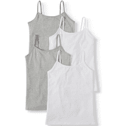 Wonder Nation Girls Cami Undershirts 4-Pack, Sizes XS-XL