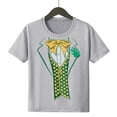 thumbnail image 6 of WUANDIXFA Kids St Patrick's Day Shirt Boys Girls Happy Go Lucky Clover Shamrock T-Shirt Short Sleeve Irish Green Tee 6-12Y (Grey, 2-3 Years), 6 of 8