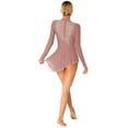 thumbnail image 4 of Alvivi Women's Figure Ice Roller Skating Lyrical Dance Leotard Dress Competition Costume Brown M, 4 of 6