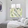 thumbnail image 4 of Sage Green Summer Botanical Kitchen Curtains 72 Inch Length, Palm Leaf Modern Art Grommet Top Bedroom Living Room Curtains, Light Filtering Cafe Curtain Drapes 2 Panels Set 104''x72'', 4 of 9