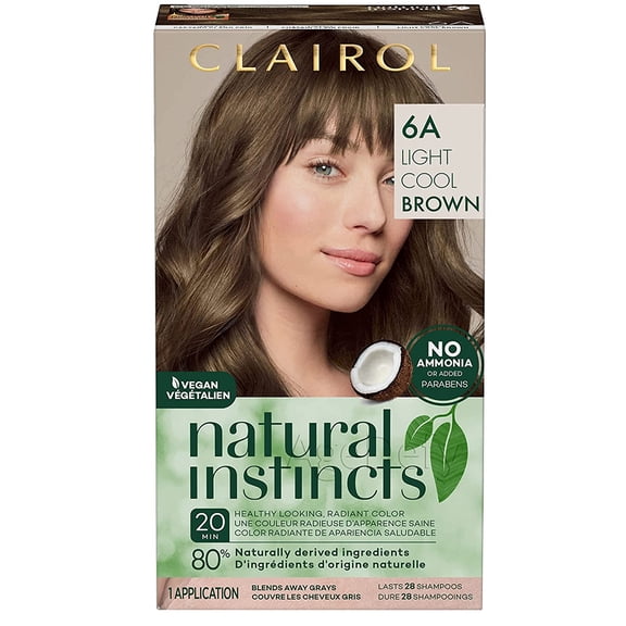 Clairol Natural Instincts Hair Color, 6 Light Brown, 1 Ea