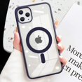 thumbnail image 4 of Funda para iPhone 11 Pro compatible con MagSafe, antiamarilleo, a prueba de golpes, fina y transparente, para hombre y mujer, para iPhone 11 Pro (5,8 pulgadas), color morado caramelo, 4 of 8