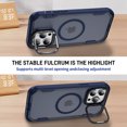 thumbnail image 6 of Allytechgroup Case for iPhone 12 Pro / iPhone 12 6.1" with Kickstand, Compatible with MagSafe Shockproof Matte Back with Lens Protector Wireless Charging Slim Fit TPU+PC Phone Cover, Darkblue, 6 of 9