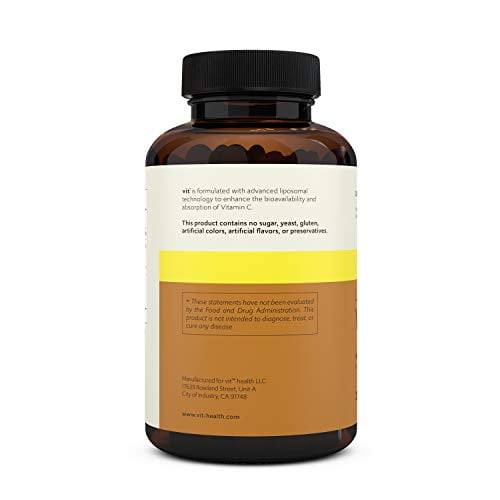 vit Liposomal Vitamin C Liquid Softgels - Enhanced Absorption, Fat Soluble  High Dose Vit C - Immune Support \u0026 Collagen Booster - Walmart.com