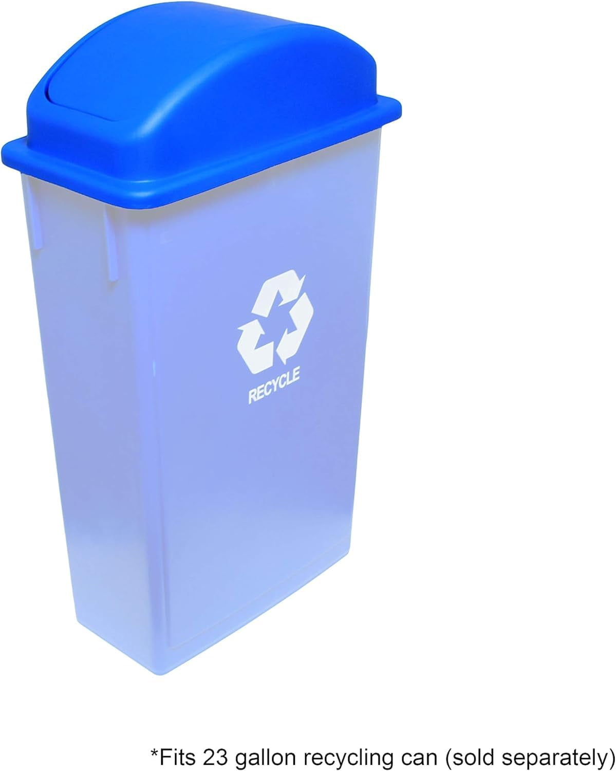 TrueCraftware- 23 Gallon Recycle Trash Can Swing Top Lid only 20-2/3" x 11-3/5" x 6-3/7" Blue Color- Wastebasket Garbage Bin Lid Recycling Bin Cover Kitchen Bathroom Bedroom Office Trash Can