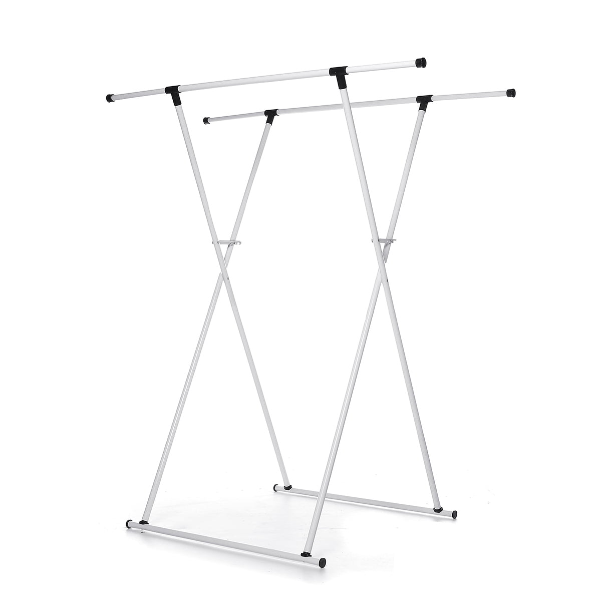 Commercial Heavy Duty Adjustable Double Pole Clothes Clothing Garment Rack Hanging Rack Hanger