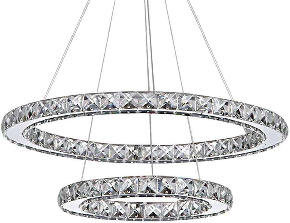 Modern Galaxy Crystal Chandelier Circles Pendant LED Light Ceiling Lamp Lighting 