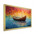 thumbnail image 2 of Designart "Sunset Sails Orange Sailing Boat II" Transportation Framed Wall Art Decor - Modern Yellow Boat Fishing Hallway Framed Wall Art Decor, 2 of 6