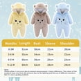 thumbnail image 7 of JiAmy Baby Romper Hooded Fleece Footed Jumpsuit Newborn Cartoon Hoodie Onesies Infant Warm Playsuit Bodysuits Outfits,0-12 Months, 7 of 7