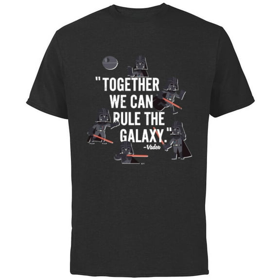 Star Wars Darth Vader Together We Can Rule The Galaxy Multi - Short Sleeve Cotton T-Shirt for Adults - Customized-Black