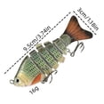 thumbnail image 2 of 3Pcs Sinking Hard Swimbait Lures Slow Sinking Segmented Bass Swim Bait Multi Jointed Scale Hard Bait For Outdoor Fishing(Grey1-9.5Cm), 2 of 3