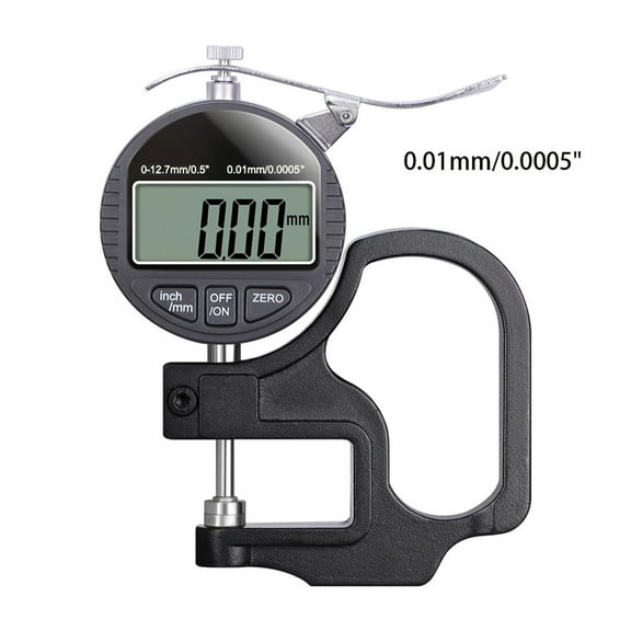 Electronic Thickness Gauge 0.01/0.001mm 12.7mm LCD Screen Digital Micrometer Thickness Meter Gauge Micrometro Measuring Tool ,Precision Measuring