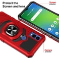 thumbnail image 3 of SPY CASE for Cricket Innovate E 5G Case w/Tempered Glass Screen Protector [Military Grade] Ring Car Mount Kickstand Shockproof Hard Phone Case - Red, 3 of 7