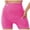 Hot Pink, variant on fatyb Women's Ribbed Biker Shorts High Waist Short Yoga Leggings Stretch Gym Workout Shorts for Women