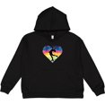 thumbnail image 2 of Inktastic Ice Skating Watercolor Heart Girls Youth Hoodie Sweatshirt, 2 of 4