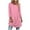 Hot Pink, variant on successthop Womens Shirts Curved Hem 3/4 Sleeve Tunic Top Long Crewneck Pullover Sweater Stripe Fall Winter Clothes Pink