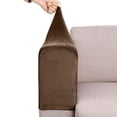 thumbnail image 3 of Sofa Armrest Covers, Stretch Armchair Covers for The Arms Anti-Slip Chair Arm Covers Protectors Removable for Sofa Chair Recliner Couch Loveseat, Khaki (Only 1 Piece), 3 of 3