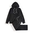 thumbnail image 2 of Fewfanhot Men Sweatsuits Sets Hooded Pullover Sweatshirt Sweatsuits 2 Piece Set Tracksuit Solid Color Sweatshirts Pants, 2 of 10