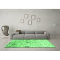 thumbnail image 3 of Ahgly Company Indoor Rectangle Abstract Emerald Green Contemporary Area Rugs, 2' x 4', 3 of 4