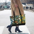 thumbnail image 4 of FORMRS Canvas Laptop Tote Bag for Women with 15.6" Computer Compartments Shoulder Handbag, Green Floral Garden, 4 of 7