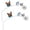 Butterfly-2PC#005, variant on Robin Garden Stake Outdoor Yard Art – 3 Robins & Dandelion Metal Bird Sculpture for Lawn, Flower Bed, Walkway, Patio – Rust-Resistant Iron, Weatherproof, Easy Insert Design