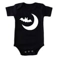 thumbnail image 4 of Ruiwill Halloween Baby Girls Romper Size 0-3 Months Pumpkin Bat Print Short Sleeve Romper Fall Winter Girls Clothes Black, 4 of 5
